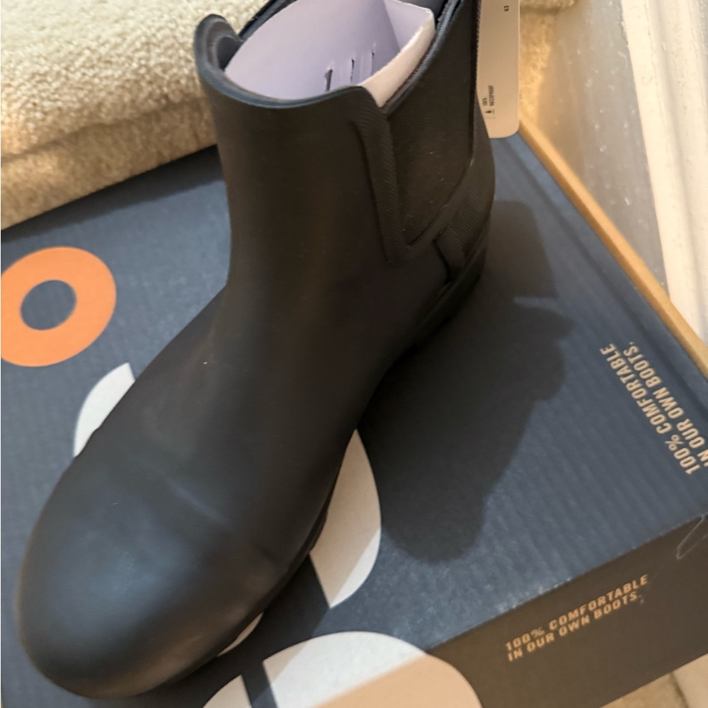 Men's Black Waterproof Rain Boots
